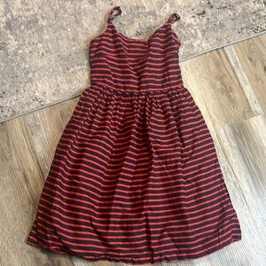 J. Crew Red and navy Striped Casual Dress 🎄